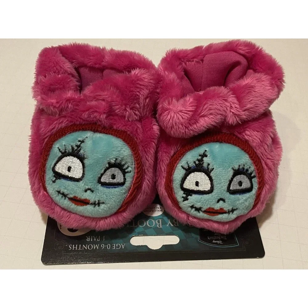 Nightmare Before Christmas Pink Sally Baby Booties Costume Shoes Plush NEW A39